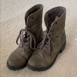 Roxy distressed combat boots